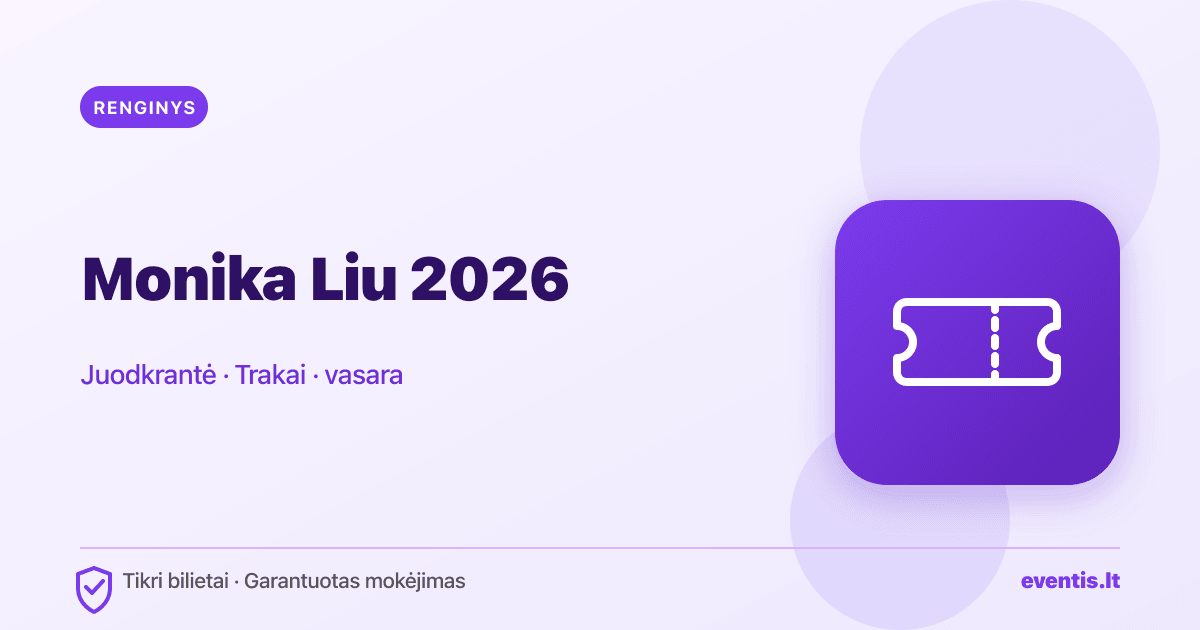 Monika Liu: albumo pristatymas rugsėjo 3 d. Vilniuje